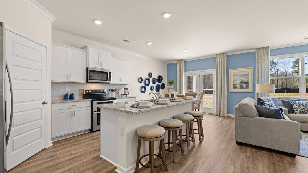 Furnished interior in a model home at Kingston Ranch at Lake Oconee in Buckhead (Image 20). Furnished interior in a model home at Kingston Ranch at Lake Oconee in Buckhead (Image 20).