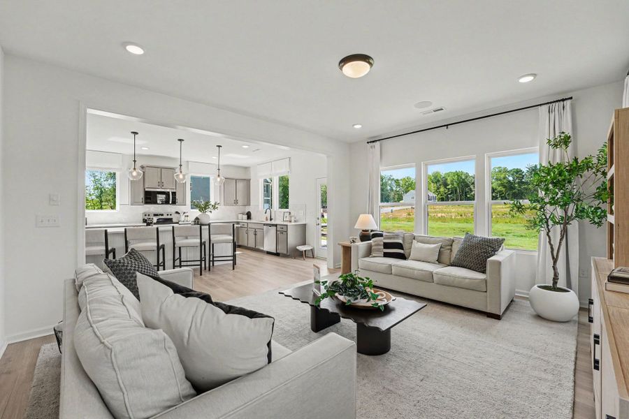 Furnished interior in a model home at White Oak Creek Crossing in Angier (Image 8). Furnished interior in a model home at White Oak Creek Crossing in Angier (Image 8).