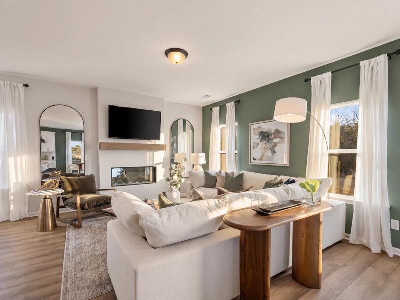 Furnished interior in a model home at The Bluffs in Canton (Image 3).