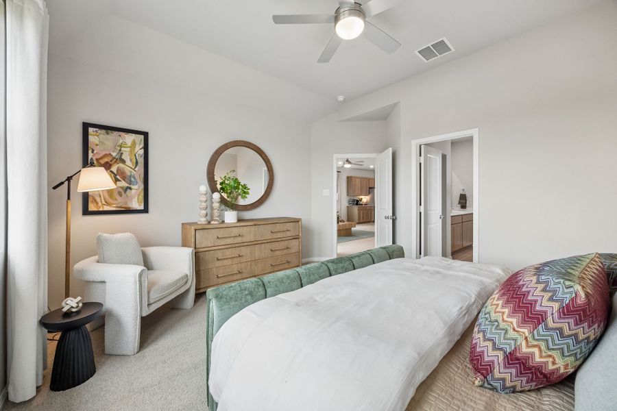 Primary Suite in the Oak Model Home by Trophy Signature Homes