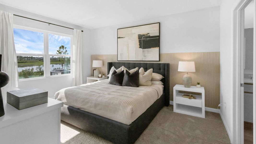 Furnished interior in a model home at Summerlin at Hawthorne Ranch in Lakeland (Image 20).