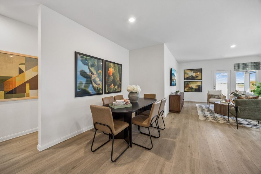 Furnished interior in a model home at Sofi Lakes in Katy (Image 11).