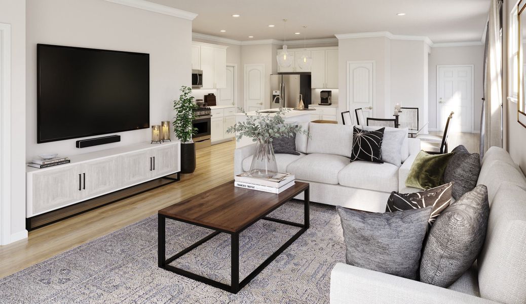 Furnished interior in a model home at The Paired Villas at Bridgewater in Little River (Image 23).