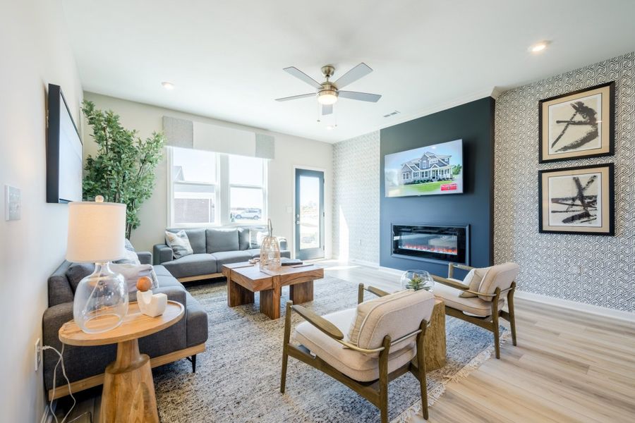 Furnished interior in a model home at Villas at Gold Creek in Dawsonville (Image 27).