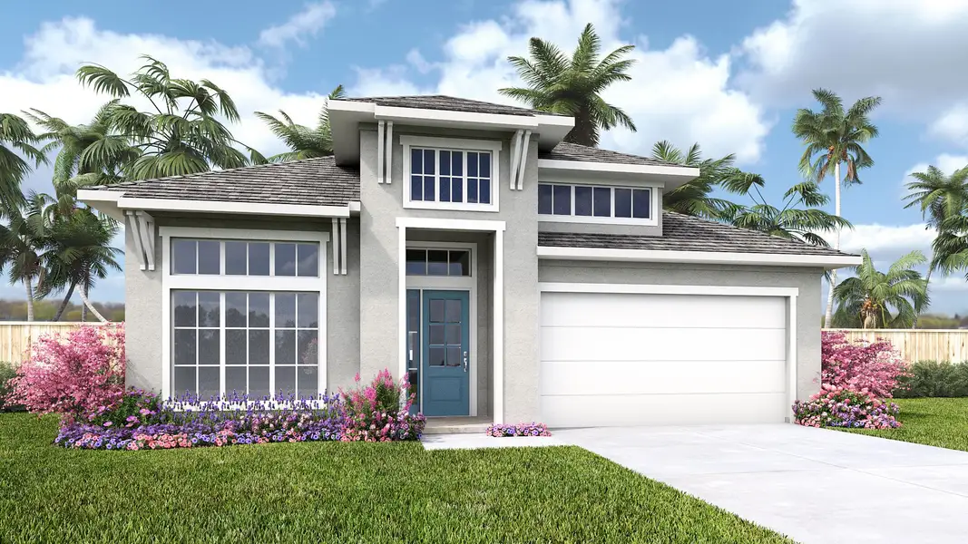 Front exterior of a home in the Sanctuary At Seaire 50' community, located in Parrish, FL (Image 3).
