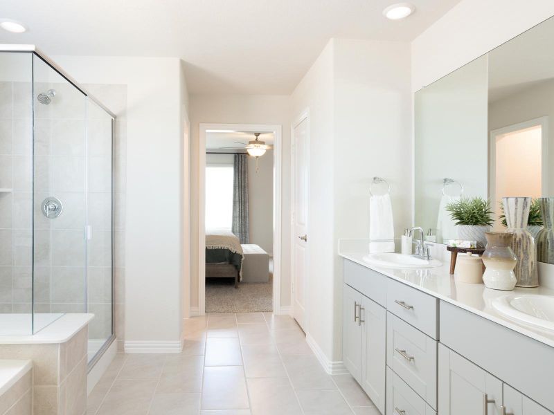 Furnished interior in a model home at Oak Ridge Park in Corinth (Image 11).