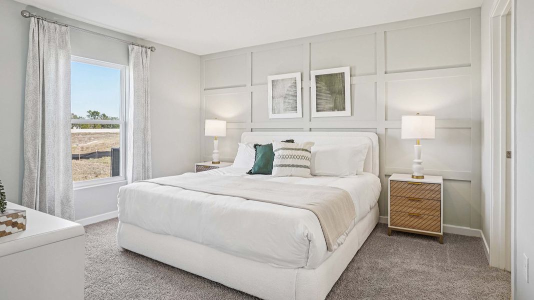 Furnished interior in a model home at Fletcher Trace in Alachua (Image 18).