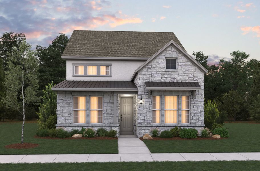 Front exterior of a home in the Veramendi community, located in New Braunfels, TX (Image 5).
