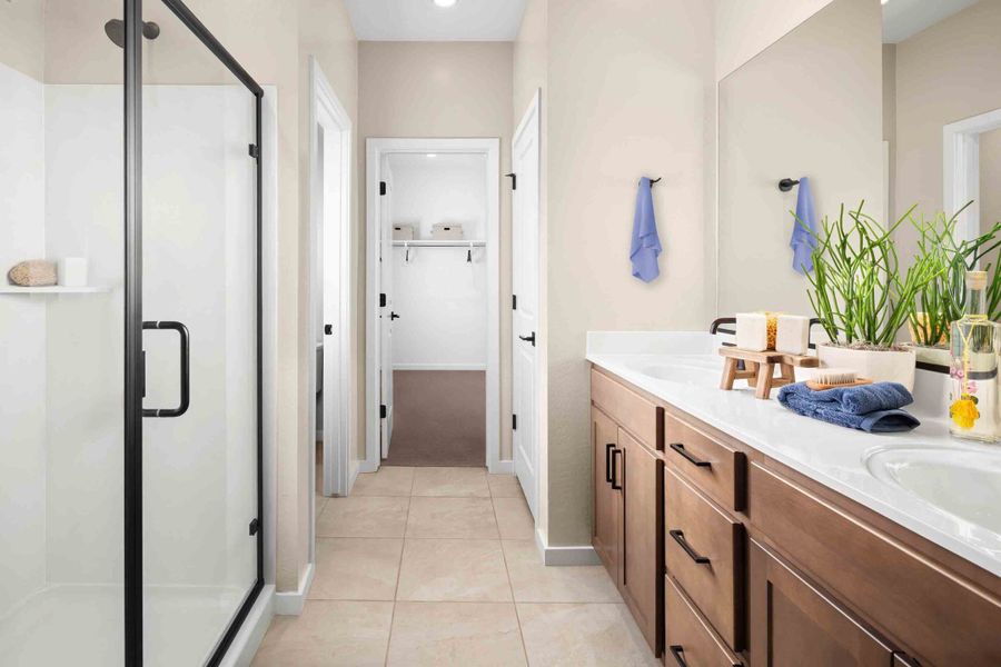 Furnished interior in a model home at The Villas Collection at Copper Falls in Buckeye (Image 25).