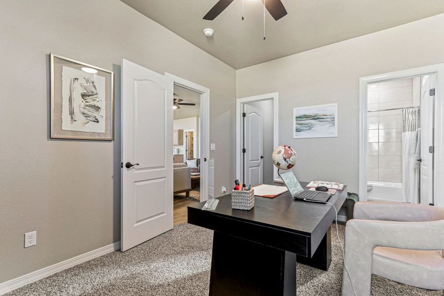 Furnished interior in a model home at Emerald Estates in Horizon City (Image 6). Furnished interior in a model home at Emerald Estates in Horizon City (Image 6).