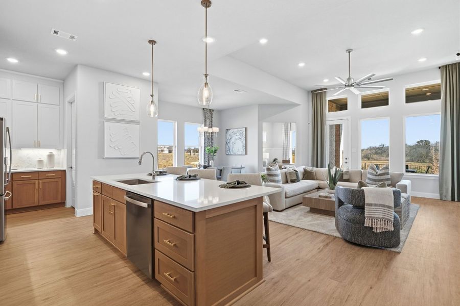 Furnished interior in a model home at Lily Creek at Sutton Fields in Aubrey (Image 99).