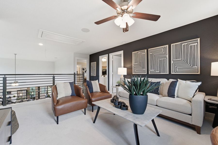 Furnished interior in a model home at Pecan Estates in Crosby (Image 44).