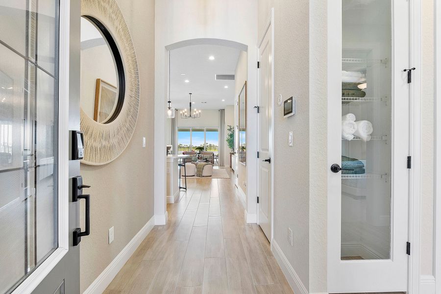 Furnished interior in a model home at The Sanctuary – Resort Collection in Punta Gorda (Image 31).