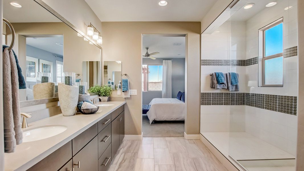 Furnished interior in a model home at The Lakes at Rancho El Dorado in Maricopa (Image 45). Furnished interior in a model home at The Lakes at Rancho El Dorado in Maricopa (Image 45).