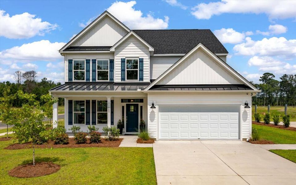 Front exterior of a home in the Parker's Preserve community, located in Ridgeville, SC (Image 2).