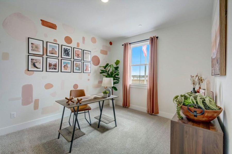 Furnished interior in a model home at Avery Centre in Round Rock (Image 23).