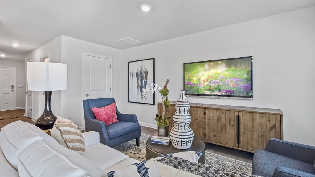 Furnished interior in a model home at The Townes at Honeycutt Oaks in Angier (Image 31).