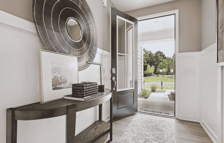 Furnished interior in a model home at Millstone in Cramerton (Image 12).