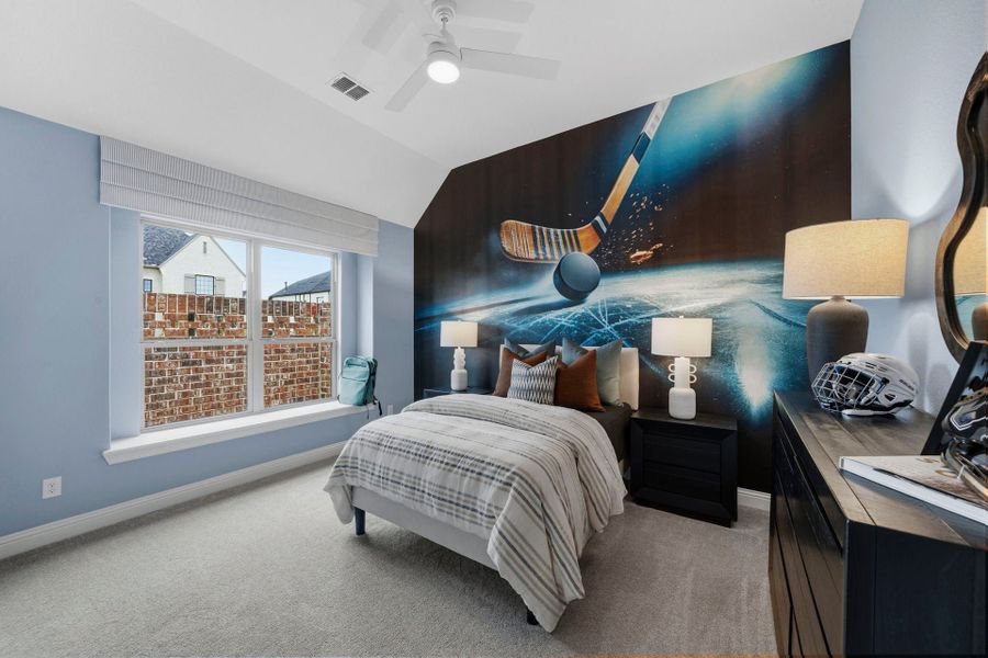 Furnished interior in a model home at Mustang Lakes in McKinney (Image 26).