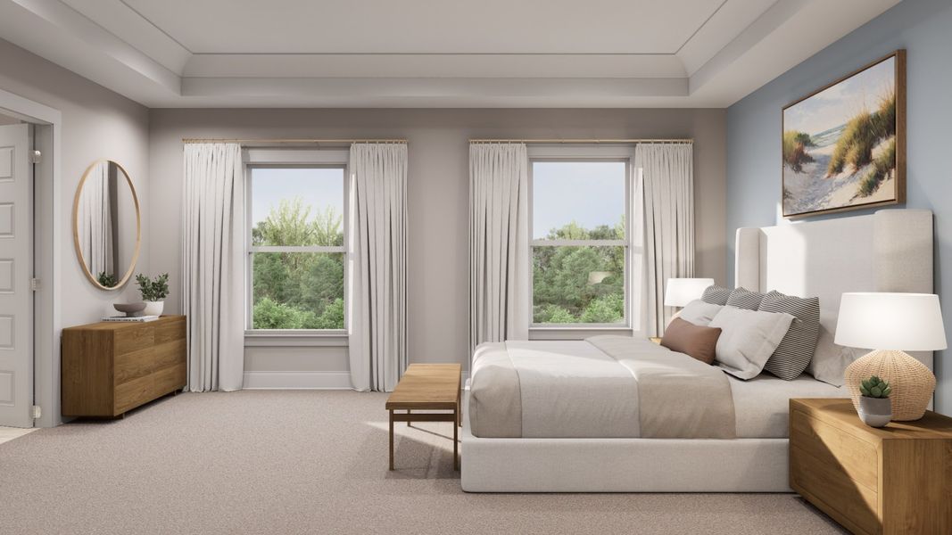 Furnished interior in a model home at Rivers Reach in Yemassee (Image 4). Furnished interior in a model home at Rivers Reach in Yemassee (Image 4).