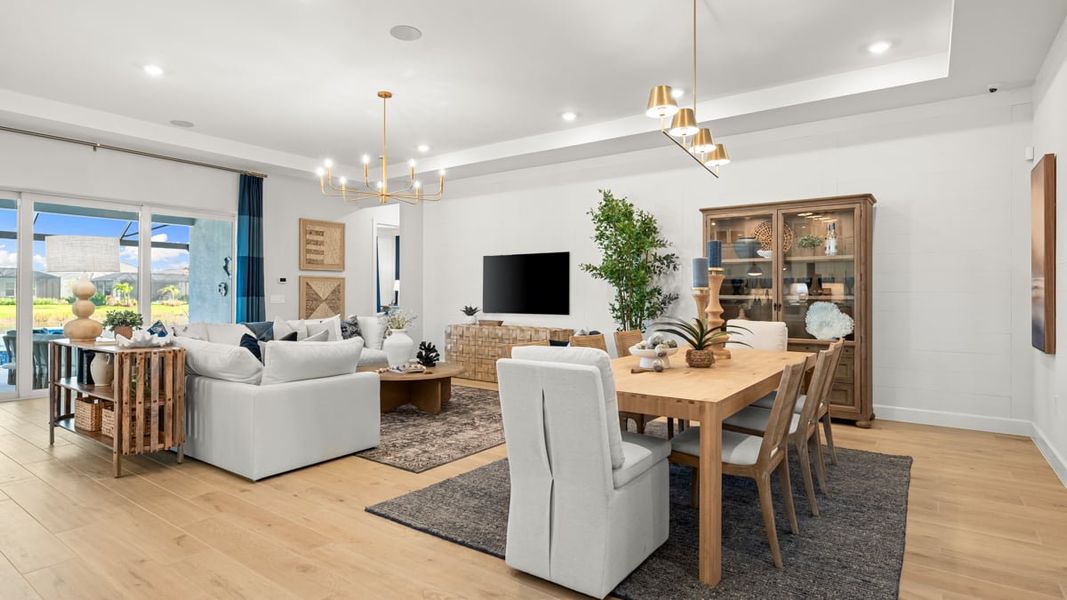 Furnished interior in a model home at Esplanade by the Islands in Naples (Image 41).