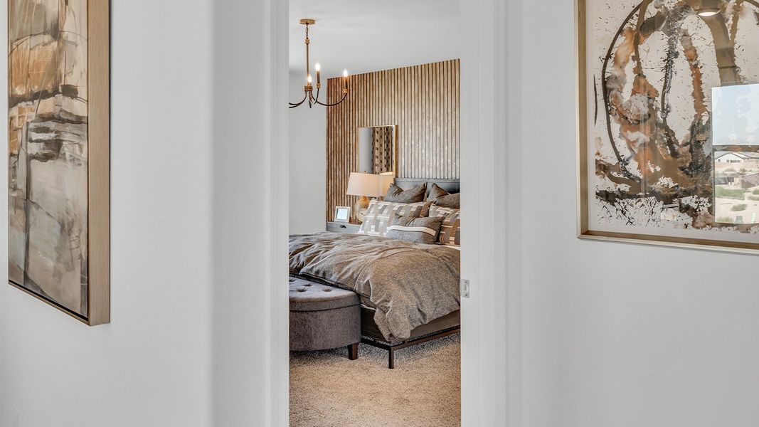 Furnished interior in a model home at Coronet at Gladden Farms in Marana (Image 64).