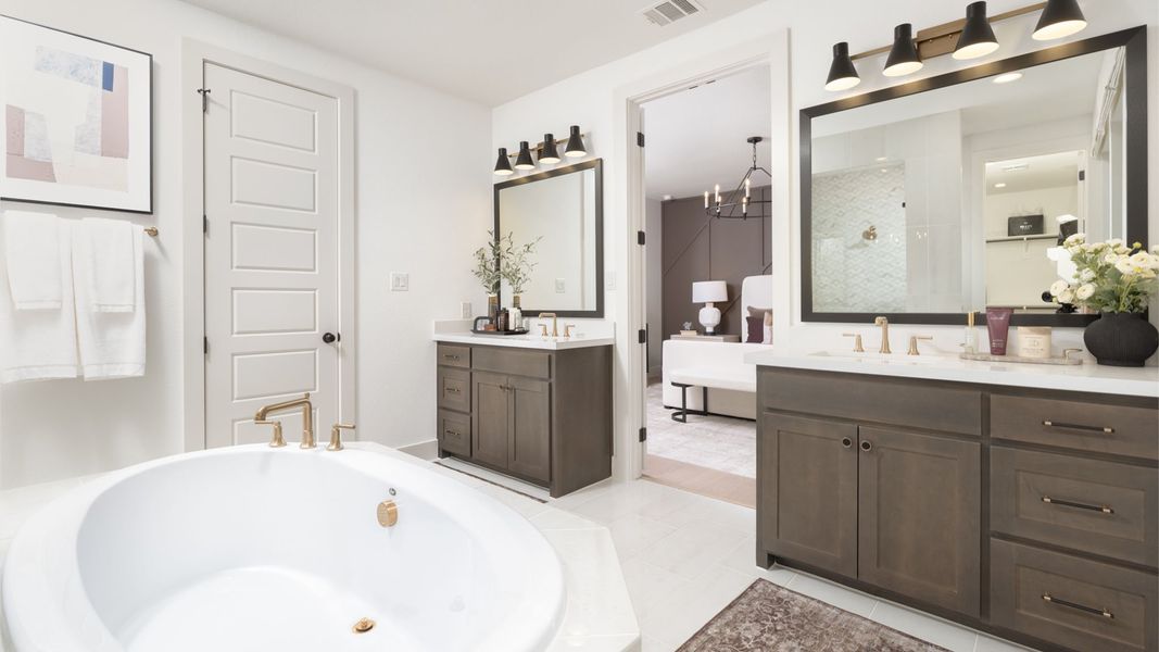 Furnished interior in a model home at The Heights at Uptown Celina 40'/45' in Celina (Image 11).