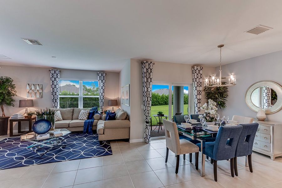 Furnished interior in a model home at San Carlos Spot Lots in Fort Myers (Image 8). Furnished interior in a model home at San Carlos Spot Lots in Fort Myers (Image 8).