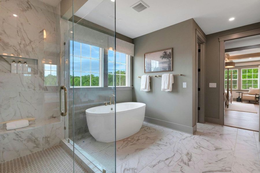 Furnished interior in a model home at Coventry Glen in Huntersville (Image 16).