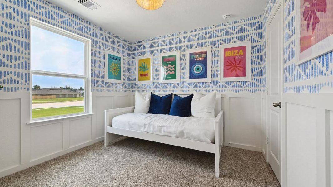 Furnished interior in a model home at The Villas at Legacy Park in Houston (Image 7).