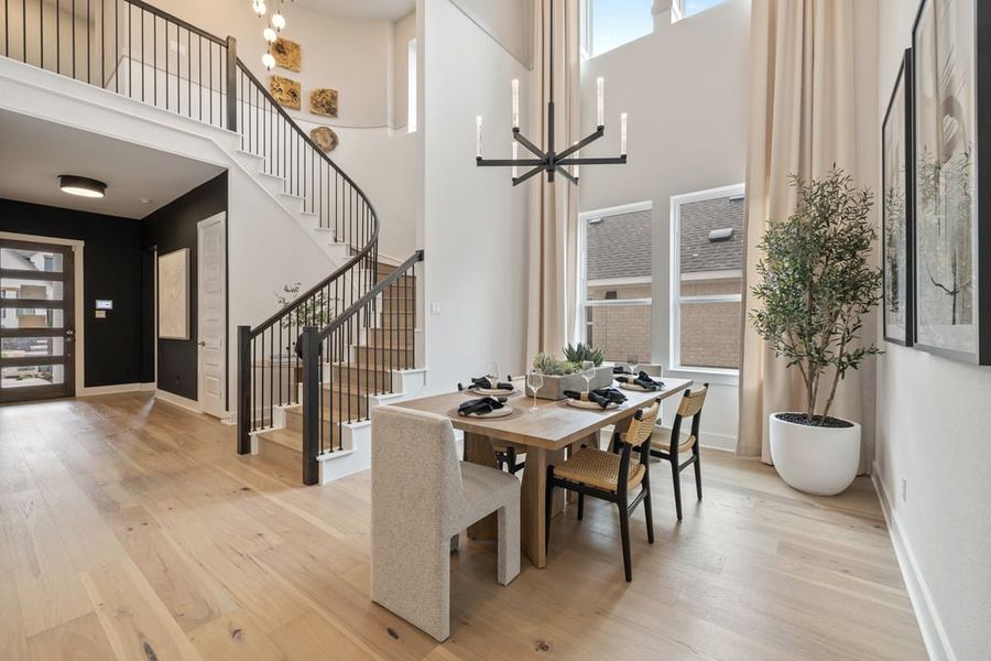 Furnished interior in a model home at Wolf Ranch in Georgetown (Image 14).