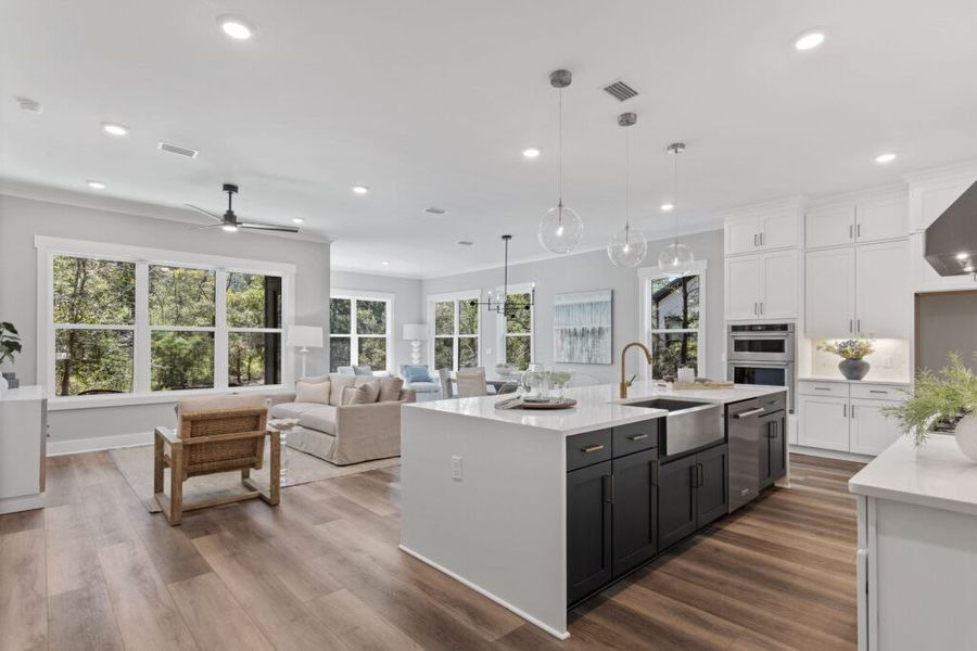 Furnished interior in a model home at The Shoal in Santa Rosa Beach (Image 22).