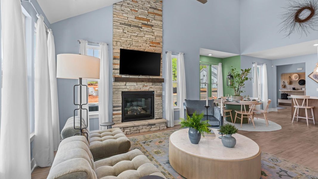 Furnished interior in a model home at Village at Midway in Anderson (Image 22).