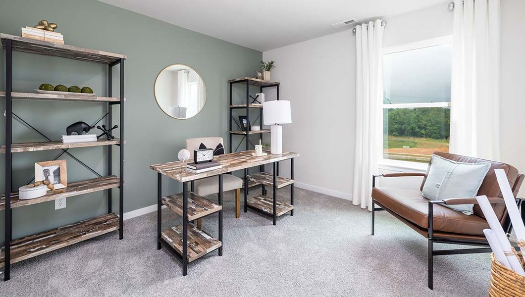 Furnished interior in a model home at Cardinal Creek in Charlotte (Image 38).