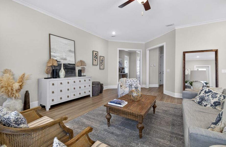 Furnished interior in a model home at Magnolia Bay Estates in Freeport (Image 6).