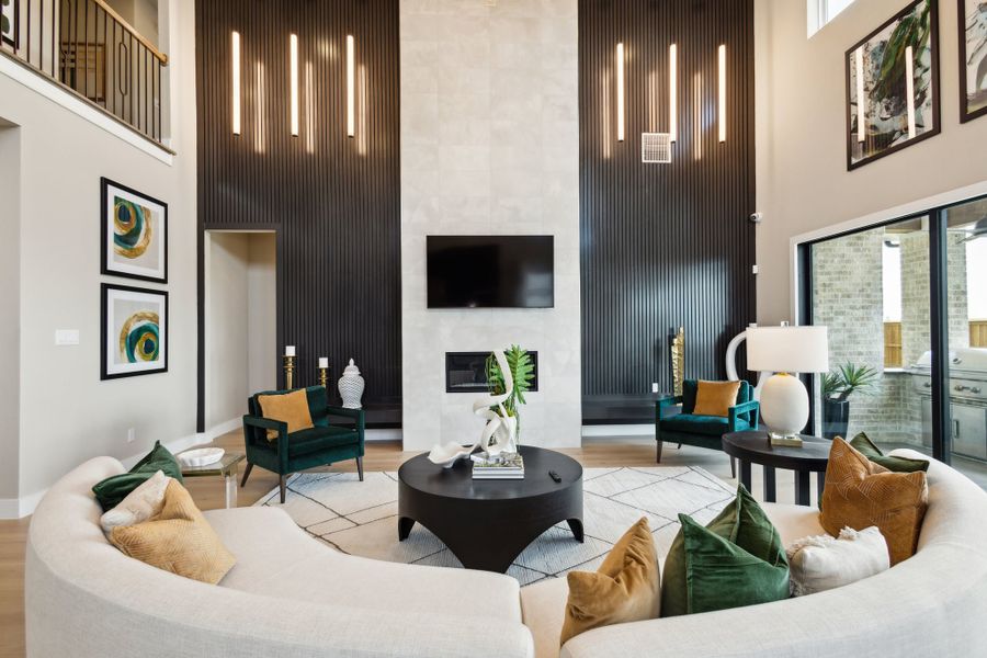 Furnished interior in a model home at Walsh in Aledo (Image 8).