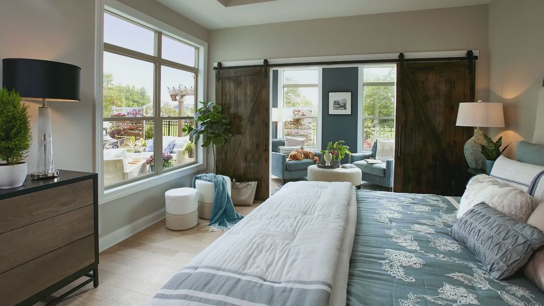 Furnished interior in a model home at The Courtyards at Quail Park in Mint Hill (Image 19).