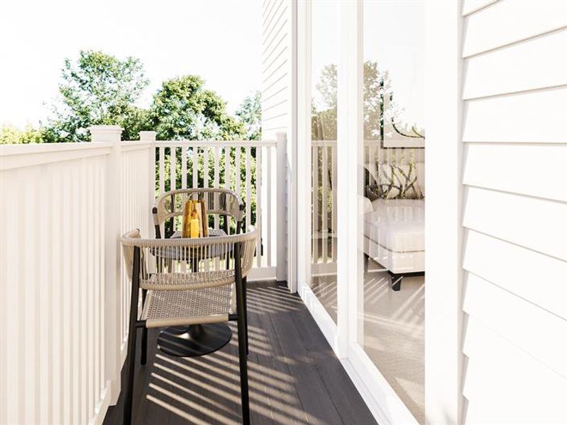 Enjoy fresh air and freedom in your own private outdoor space. ​