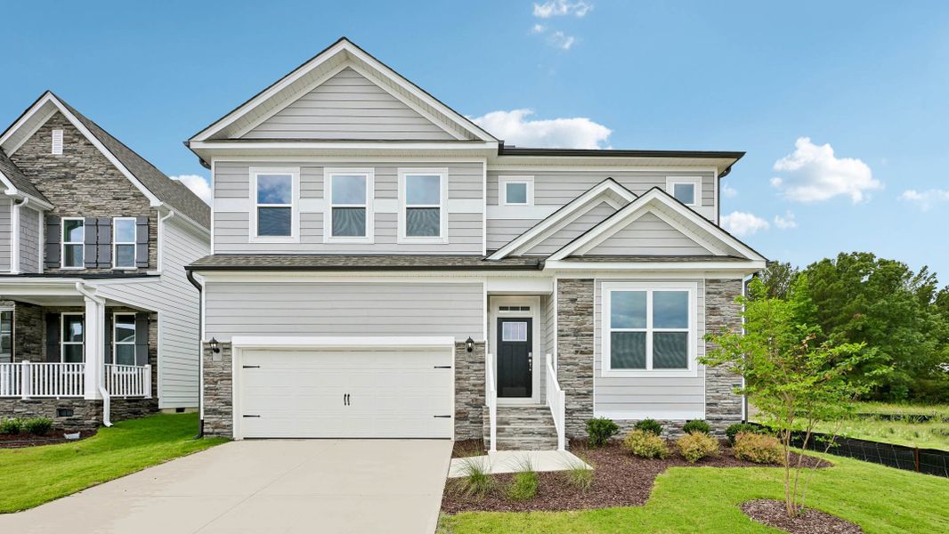 Front exterior of a home in the Kalas Falls community, located in Wake Forest, NC (Image 19).