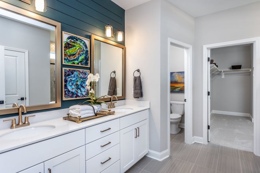 Furnished interior in a model home at The View in Durham (Image 19).