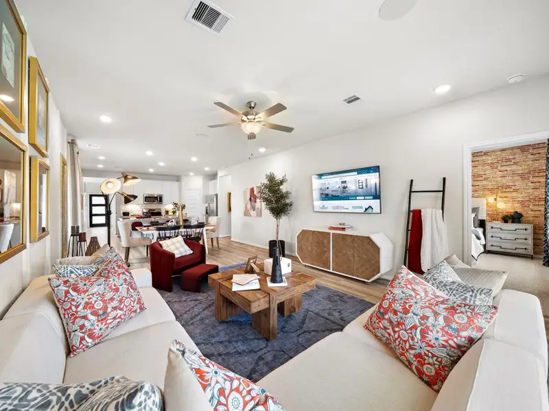 Furnished interior in a model home at Liberty Estates in Cleveland (Image 4).