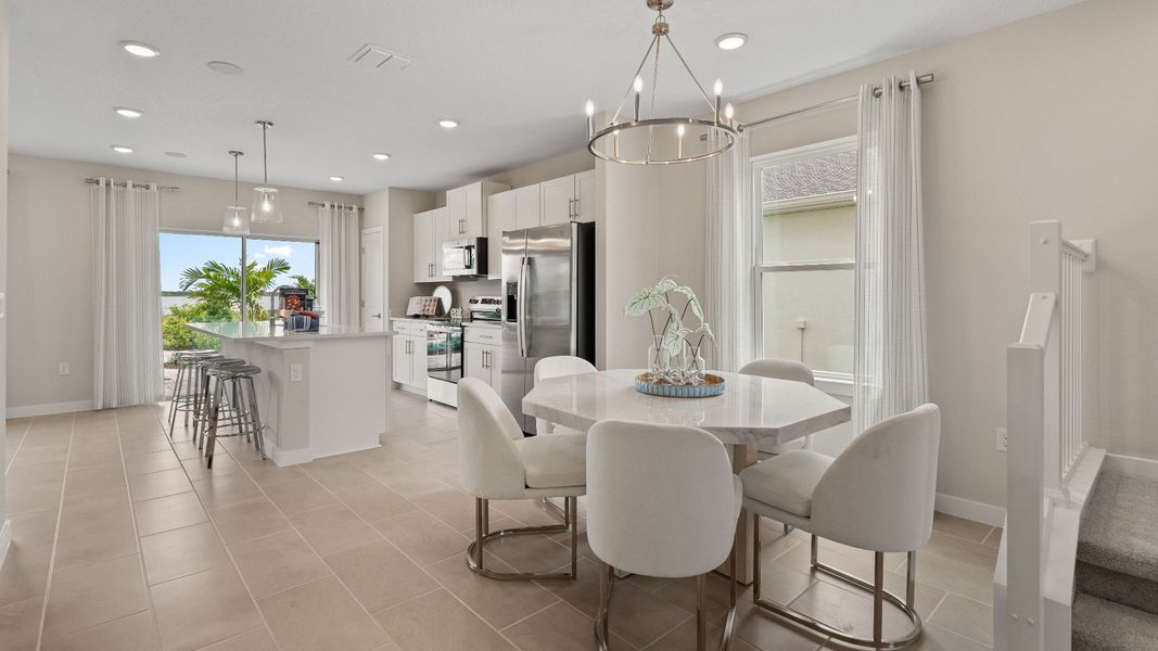Ponte Vedra Model Dining Area at Willowbrook North by DRB Homes in Winter Haven FL