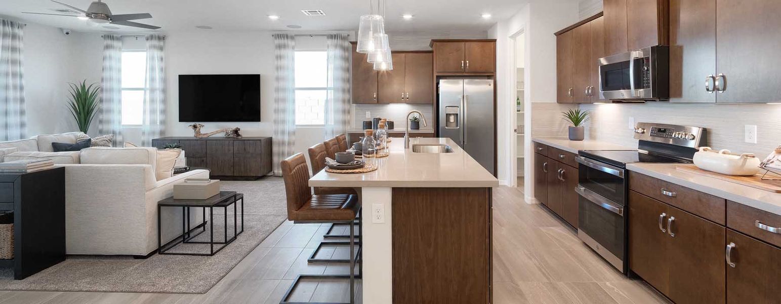 Furnished interior in a model home at Ryder Ranch in Surprise (Image 19).