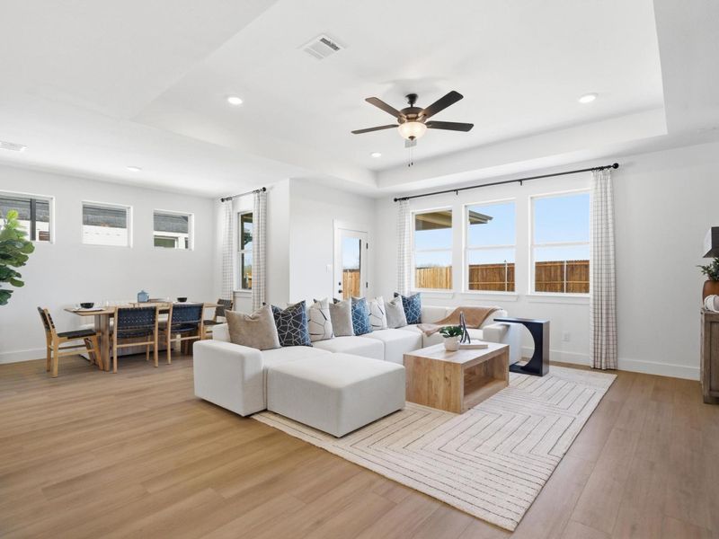 Furnished interior in a model home at Mercer Meadows in Royse City (Image 4).