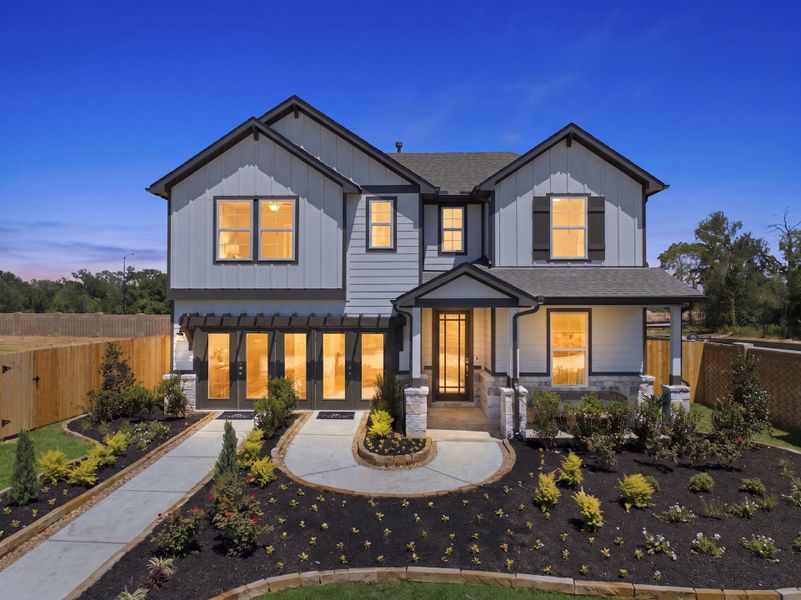 A house with a large front yard. A house with a large front yard.