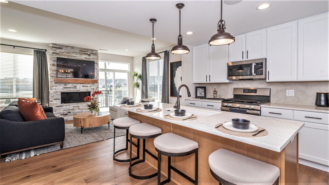 Furnished interior in a model home at Bristol Ridge Townhomes in Ann Arbor (Image 6). Furnished interior in a model home at Bristol Ridge Townhomes in Ann Arbor (Image 6).