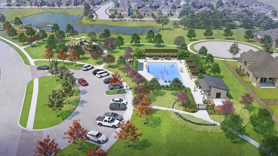 Aerial view of the The Ranch at Uptown Celina community in Celina, TX, showing layout and nearby surroundings (Image 5).