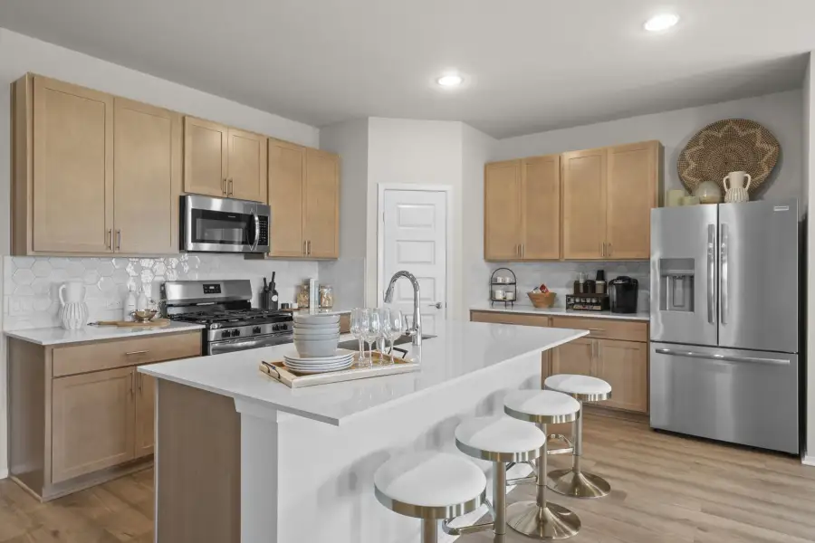 Furnished interior in a model home at Arcadia Ridge in San Antonio (Image 6).