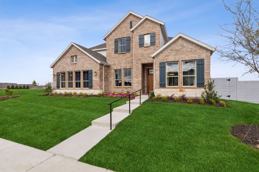 Front exterior of a home in the Painted Tree Lakeside community, located in McKinney, TX (Image 4).