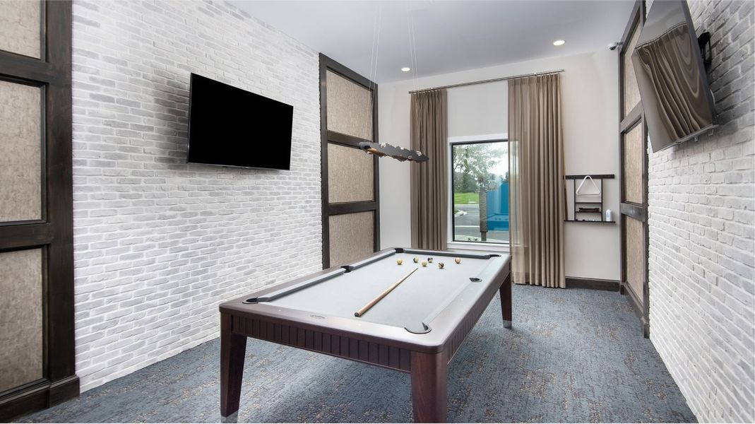 Clubhouse pool room